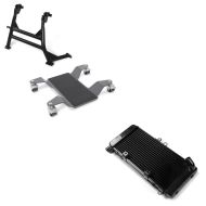 Sett: Hovedstativ med ABE + manøvreringshjelp egnet for Honda Hornet 900 02-05 manøvreringsplate + vannkjøler egnet for Honda Hornet 900 02-05 radiatorkjøler