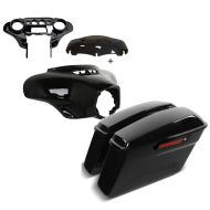 Sett: Batwing fairing komplett sett egnet for Street Glide 14-22 Craftride + sidevesker egnet for Street Glide (FLHX) 14-22 Craftride Black Latch