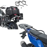 Sett: Sadelveskesett WP8 passer for Yamaha Tenere 700 World Raid 22-24 med halebag og bagasjebrett Bagtecs + bagasjebrett + holder som passer til Yamaha Tenere 700 World Raid 22-24 Bagtecs SLP bagasjebrett