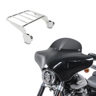Set: Batwing Verkleidung BD8 für Harley Davidson Road King / Classic Craftride + Gepäckträger für Sissy Bar für Harley Road King Classic 98-06 chrom Craftride_1