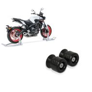 Sett: Motorsykkel reparasjons stativ sett Constands SL motorsykkel stativ foran og bak + svingarm beskytter racing adapter spoler egnet for reparasjons stativ M6-8 karbon