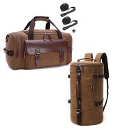 Sett: halebag egnet for Vespa GTS 300 Craftride RT3 inkl. stropper brun + ryggsekk canvas Craftride VG8 bagasjerull vintage 35L brun