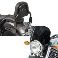 Sett: Sissy bar XS3 egnet for Honda Rebel 500 CMX 17-24 svart Craftride + frontrute egnet for Honda Rebel 500 CMX 17-24 Craftride frontrute svart