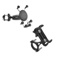 Sett: Motorsykkel smarttelefonholder SH8 egnet for styret mobiltelefonholder aluminiumsholder + motorsykkel smarttelefonholder SH5 egnet for styret mobiltelefonholder aluminiumsholder