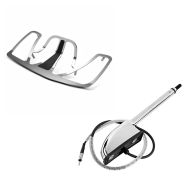 Sett: Bagasjehylle NG1 Honda Goldwing GL 1800 01-16 krom Craftride + antenne egnet for Honda Goldwing 1800 01-16 Radio Audio Navi GPS-antennesett Craftride