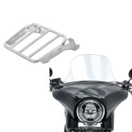 Sett: Bagasjehylle for sissy bar egnet for Harley Davidson Softail Sport Glide 18-24 krom Craftride + frontrute egnet for Harley Davidson Sport Glide 18-24 Craftride L frontrute klar
