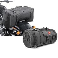 Sett: Motorsykkel hale bag Craftride SQ1 pillion bag egnet for choppere og cruisere + Motorsykkel hale bag Bagtecs TB8 bagasjerull 35 liter i svart