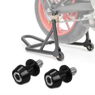 Sett: Bakre monteringsstativ egnet for Kawasaki Vulcan S / Café svart matt + motorsykkel prismebøssing racing adapter Motea Assen M10 x 1,5 svart