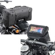 Sett: Motorsykkel hale bag Craftride SQ1 pillion bag for chopper og cruiser + styre bag egnet for chopper / tilpasset sykkel smarttelefonholder Craftride LB2 CB39614