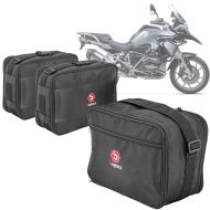 Sett Vario sideveske innervesker MV1 + toppveske innerveske Vario MV3 passer for BMW R 1200 GS / Adventure 04-12 Bagtecs svart
