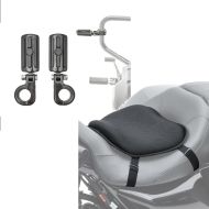 Sett: Motorsykkel crash bar fotstøtter Craftride CF15 egnet for 32mm i svart + motorsykkel gel setepute Tourtecs L komfortpute universal i svart