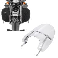 Sett: frontrute egnet for Harley Davidson Road King / Classic/ Special 93-24 Craftride avtagbar + sprutbeskyttelse for styrtbøyle egnet for Harley Davidson Touring 80-24 benvarmere Craftride