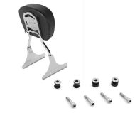 Sett: Sissy bar egnet for Harley Davidson Fat Boy 90-06 Craftride Driver-S krom + docking maskinvaresett egnet for Harley Davidson Fat Boy 03-17 Craftride