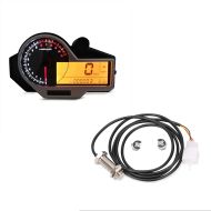 Sett: Motorsykkel digitalt speedometer Zaddox SM18 turteller LCD + speedometer sensor egnet for motorsykkel digitalt speedometer Zaddox sensorkabel universal
