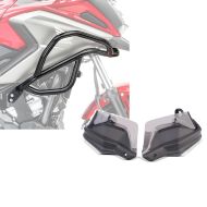 Sett: øvre kollisjonsstang L egnet for Honda NC 750 X / 700 X 12-20 øvre kåpebeskyttelse + håndbeskyttere egnet for Honda NC 750 X / NC 700