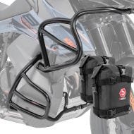 Sett med kollisjonsbøyler + vesker egnet for KTM 890 Adventure / R 21-22 beskyttelsesbøyler topp bunn Motoguard svart
