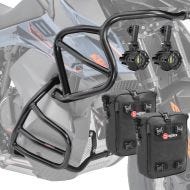Sett med håndtak øverst og nederst + frontlykt egnet for KTM 790 Adventure / R 19-21 + vesker Motoguard svart CB4