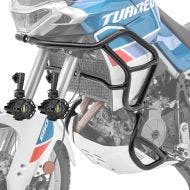 Sett med håndtak øverst og nederst + frontlykt som passer til Aprilia Tuareg 660 22-24 Motoguard svart