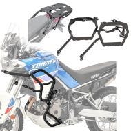 Crash bar sett + bagasjehylle + bagasjehylle som passer til Aprilia Tuareg 660 22-24
