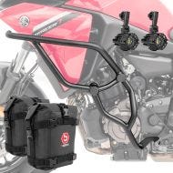 Sett med styrbøyler + ekstra frontlykter + håndbøyleveske som passer til Yamaha Tracer 7 / GT 21-24 Motoguard KT16