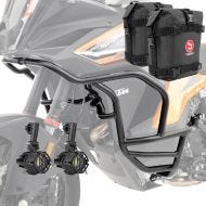 Sett med håndtak + ekstra frontlykter + håndtak bag egnet for KTM 1290 Super Adventure S / R 21-24 Motoguard KT33 svart