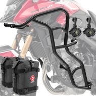 Sett med håndtak + ekstra frontlykter + håndtak bag egnet for Honda CB 500 X 19-23 Motoguard KT42