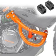 Sett med kollisjonsbøyler + beskytter egnet for KTM 390 Adventure 20-24 Motoguard kollisjonsbøyler oransje