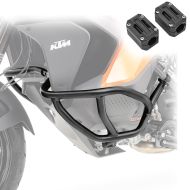 Sett med kollisjonsbøyler + beskytter egnet for KTM 1290 Super Adventure S / R 21-24 motorbeskyttelse Motoguard L2 svart