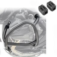Sett med kollisjonsbøyler + beskytter egnet for BMW R 1300 GS 23-24 motorbeskyttelsesstang Motoguard SG42 svart