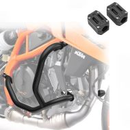 Sett med kollisjonsbøyler + beskytter egnet for KTM 125 / 390 Duke 2024 motorbeskyttelse Motoguard SG64 svart