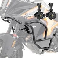 Sett med kollisjonsbøyler + ekstra frontlykter egnet for KTM 1290 Super Adventure S / R 21-24 tåkelys Motoguard KT27 svart