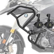 Sett med kollisjonsbøyler + ekstra frontlykter egnet for BMW G 310 GS 17-24 tåkelys Motoguard SK3