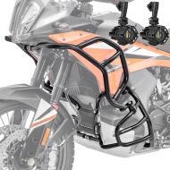 Sett med kollisjonsbøyler + ekstra frontlykter egnet for KTM 790 / 890 Adventure / R 23-24 SH26 tåkelys Motoguard svart