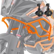 Sett med øvre kollisjonsbøyler + ekstra frontlykter X21 egnet for KTM 1290 Super Adventure R / S 21-24 tåkelys Motoguard oransje