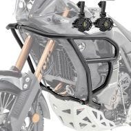 Sett med øvre kollisjonsbøyler + ekstra frontlykter egnet for Yamaha Tenere 700 World Raid 22-24 tåkelys Motoguard HG16