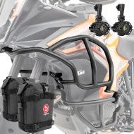 Sett med håndtak + ekstra frontlykter + håndtak bag egnet for KTM 1290 Super Adventure S / R 21-24 Motoguard L2 svart