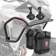 Sett med håndtak + ekstra frontlykter + håndtak bag egnet for Honda Transalp XL 750 23-24 Motoguard HG12 svart