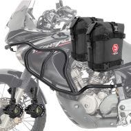 Sett med håndtak + ekstra frontlykter + håndtak bag egnet for Honda Transalp XL 650 V 00-07 Motoguard HG12 svart