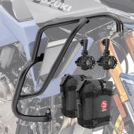 Sett med håndtak + ekstra frontlykter + håndtak bag egnet for Suzuki V-Strom 800 DE 23-24 Motoguard HG20 svart