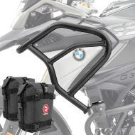 Sett med øvre kollisjonsbøyler + vesker egnet for BMW G 310 GS 17-24 Motoguard HG17 svart