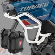 Sett med øvre kollisjonsbøyler + vesker egnet for Aprilia Tuareg 660 22-24 Motoguard TR2 hvit