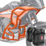 Sett med crashbars + bagger som passer for KTM 790 / 890 Adventure / R 23-24 SH26 Motoguard orange