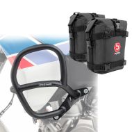 Sett med styrbøyler + vesker egnet for Aprilia Tuareg 660 22-24 Motoguard MK27 svart