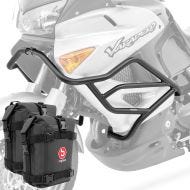 Sett med håndtak + vesker som passer for Honda Varadero XL 1000 V 03-11 Motoguard MK29 svart
