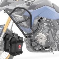 Sett med kollisjonsbøyler + vesker egnet for Suzuki V-Strom 800 DE 23-24 beskyttelsesstang topp bunn Motoguard svart