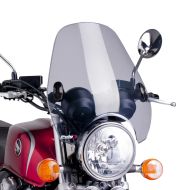 Frontrute egnet for Royal Enfield Interceptor 650 Puig Custom II røykgrå 0336h