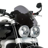 Naken sykkelskjerm egnet for Triumph Rocket 3 R / GT 20-24 mørk tonet frontrute Puig New Generation Touring 20283F