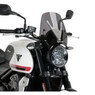 Naken sykkelskjerm egnet for Triumph Trident 660 21-24 mørk tonet frontrute Puig New Generation Sport 20638F