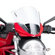 Turskjerm egnet for Ducati Monster 1100 / 796 / 696 klar frontrute Puig 5650W