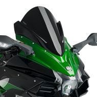 Racing skjerm egnet for Kawasaki Ninja H2 SX 18-24 svart kåpeskjerm Puig 9704N